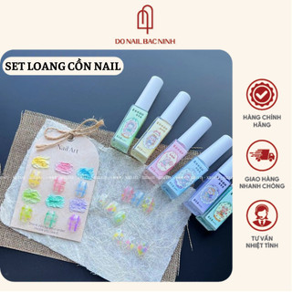 Set loang cồn nail màu loang chuẩn ,set cồn loang tone pastel lên móng cực đẹp
