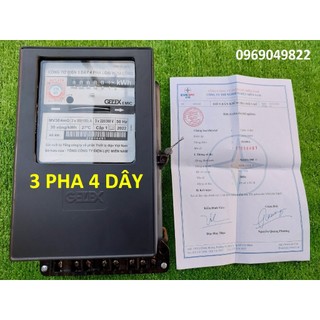 Đồng hồ điện công tơ điện cơ 3 pha 4 dây gelex emic có giấy chứng nhận kiểm định