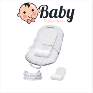 Bộ đệm gối chống trào ngược cho bé BEBOR LOVE , nôi ngủ chung giường chống trào ngược, Set Nôi Ngủ + Bộ Gối Gác Chân