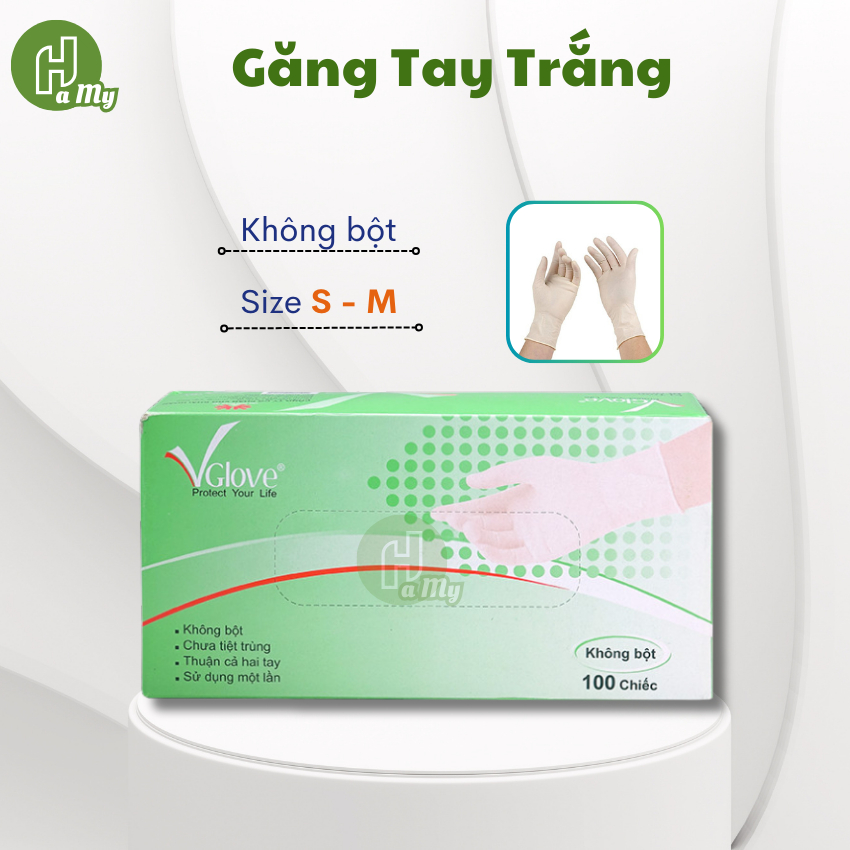 Găng tay y tế không bột VGlove | Bao tay y tế | Găng tay cao su không bột