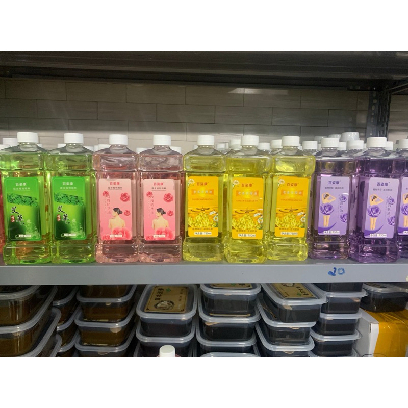 500ml -750ml Dầu massage body gừng, ngải cứu, hoa hồng, lavender, oliu giá sỉ