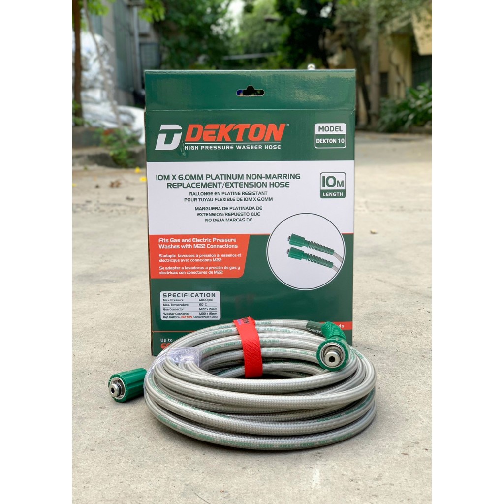 Dây xịt rửa xe cao áp DEkTON 10m