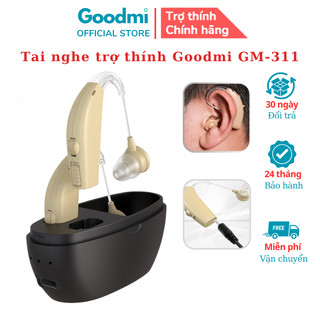 Tai nghe trợ thính, máy trợ thính loại 1 tai và 2 tai, đeo vành tai cho người già, người điếc goodmi gm-311t