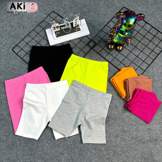 Quần legging đùi bo zip ôm body siêu xinh bé gái - quần legging đùi aki