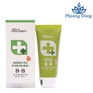Kem Nền BB Cream Trà Xanh MIRA AROMA Green Tea Prime 30ml