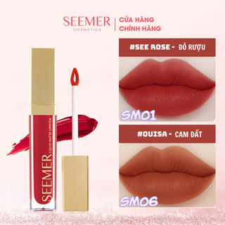 Son Kem Lì Lâu Trôi SEEMER Dưỡng Ẩm Mềm Mịn 7ml Có Gương Đèn Led