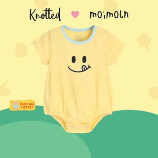 [Size 70-80] Body chip cộc tay Moimoln 100% cotton thoáng mát họa tiết smile dễ thương