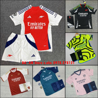 Bộ quần áo bóng đá clb arsenal, áo đá banh clb arsenal 2024 - vải thái cao cấp, thoáng mát,thấm hút mồ hôi