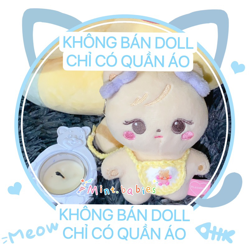 (Charm gấu ngẫu nhiên) Yếm em bé cho doll 10cm