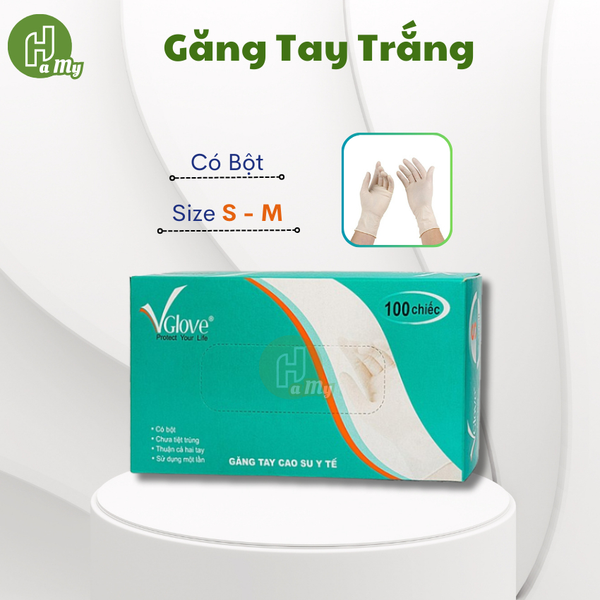 Găng tay y tế có bột VGlove | Bao tay y tế | Găng tay có bột