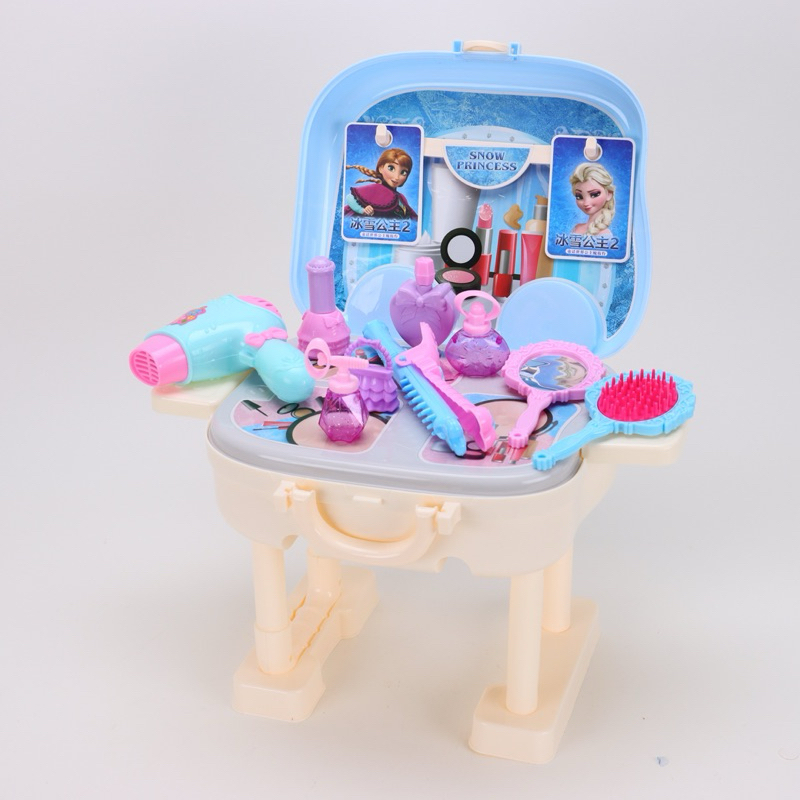 Đồ chơi trang điểm elsa - đồ chơi valy lắp bàn trang điểm elsa 3in1 (có dây đeo balo)