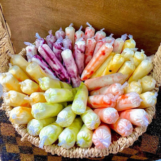  200g túi làm kem túi làm sữa chua túi nilon dai êm 4 x 16cm 