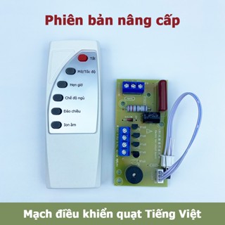 Bộ mạch quạt điều khiển từ xa kèm remote phiên bản Tiếng Việt