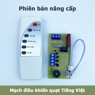 Bộ mạch quạt điều khiển từ xa phiên bản Tiếng Việt