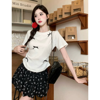 [CHAN BIGSIZE] Áo thun babytee đính nơ nhún eo bigsize A19