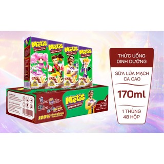 Sữa cacao lúa mạch dinh dưỡng Metis 110ml- 170ml