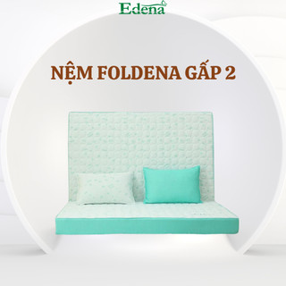 Nệm Foldena Edena - Nệm bông ép nguyên khối gấp 2, vỏ Tencel