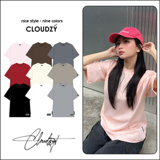 Áo phông nam nữ unisex tay lỡ AT TRƠN CLOUDZY thun form rộng local brand teen cổ tròn oversizecotton