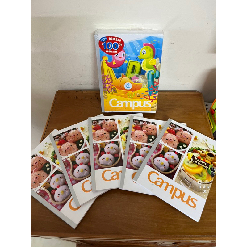 lốc 5 quyển tập vở campus under the sea 96 trang