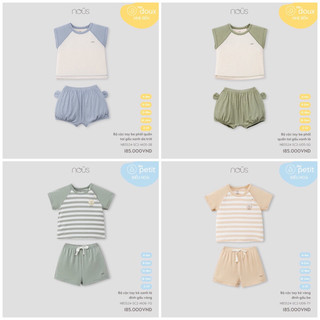  Bộ cộc tay nous cho bé chất petit, doux, air mềm mịn mát