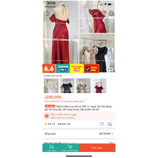 Pass váy lụa đen size m