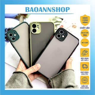 Ốp lưng iphone Basic lưng nhám cứng chống bẩn viền dẻo chống sốc cạnh vuông bảo vệ camera 7plus/x/xsmax/11/13/14/promax