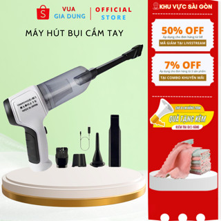 Máy Hút Bụi Cầm Tay Không Dây TAMASHIO 6 Đầu Hút, Máy Hút Bụi Ô Tô, Giường Nệm, Lông Chó Mèo