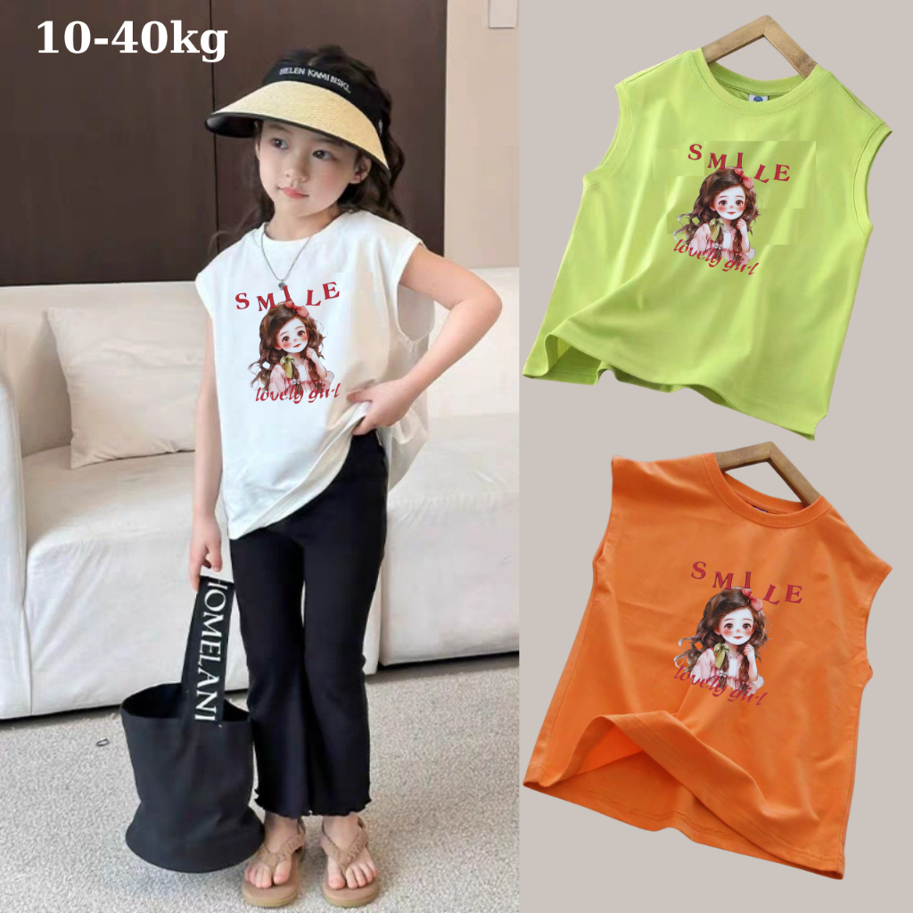Áo Ba Lỗ Bé Gái, Áo Sát Nách Thun Cotton Đẹp hình CÔNG CHÚA BABY , Thấm Mồ Hôi tốt