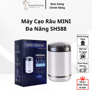 Máy Cạo Râu MiNi Đa Năng SH588, Công Nghệ Nhật Bản, Chống Nước IPX7, 3 Lưỡi Dao INOX Thiết Kế Nhỏ Gọn, Tự Động Mài Sắc
