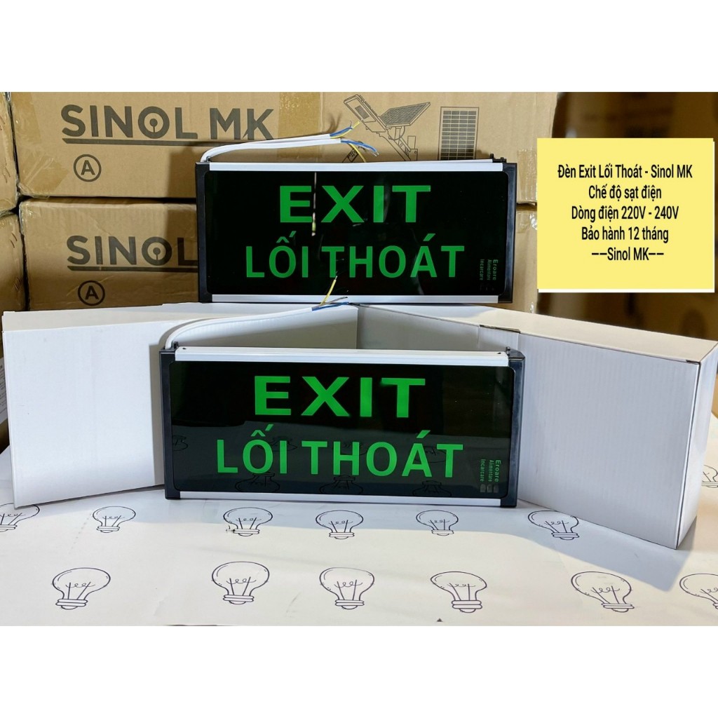 Đèn chiếu sáng thoát hiểm khẩn cấp, sự cố, thiết bị phòng cháy chữa cháy. Exit mắt mèo, exit 2 mặt, 
