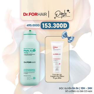 Sữa tắm gội dịu nhẹ cho bé 2 trong 1 chiết xuất thực vật Dr.FORHAIR Phyto Therapy Shampoo and Body Wash 300ml