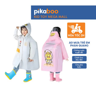 Áo mưa trẻ em cao cấp Pikaboo, chất liệu Eva dày dặn chống thấm nước tốt, họa tiết dễ thương cho bé