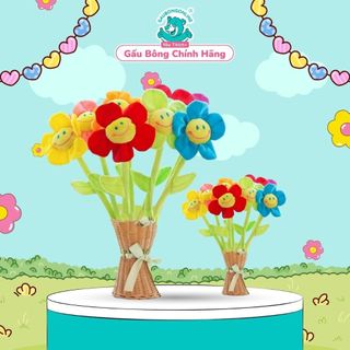 Cành Hoa Bông Mặt Cười Decor Nhiều Màu Sắc, Hoa Bông Làm Quà Tặng Cao Cấp
