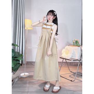 Set yếm kaki áo ba lỗ form xinh 55kg đổ lại