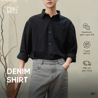 Áo Sơ Mi GUY's Closet Denim Shirt - Chất Liệu Denim Dày Dặn - Thiết Kế Trẻ Trung, Unisex, Phong cách Hàn Quốc -Nhiều màu