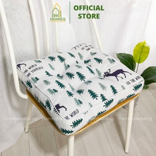 Đệm Ngồi Bệt HOMIES Kích Thước 40cm x 40cm - Vải Canvas Họa Tiết Phong Cách Hàn Quốc
