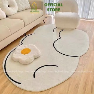 Tặng thảm lau chân - thảm trải sàn lông cừu homies bedding& decor chất liệu lông cừu mềm mịn nhập khẩu chống trơn trượt