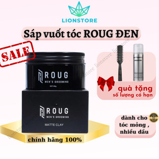 Sáp vuốt tóc nam cao cấp ROUG ĐEN matte clay 90g tạo kiểu tóc mềm mại dành cho tóc mỏng