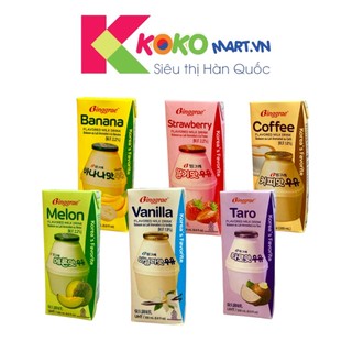 Sữa chuối, dưa lưới, dâu, vani, taro, coffee Hàn Quốc hộp 200ml