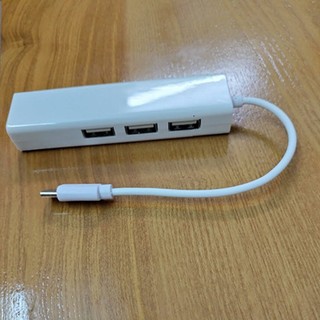 Cáp chuyển USB Type-C ra LAN hỗ trợ 3 cổng USB