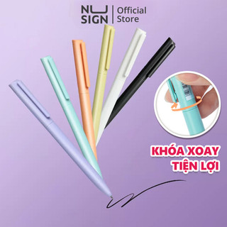  Bút Gel Mực Đen Dạng Xoay Tiện Lợi Chính Hãng - Mực Nhanh Khô - Nét Trơn Tru - Ngòi Bi 0.5mm
