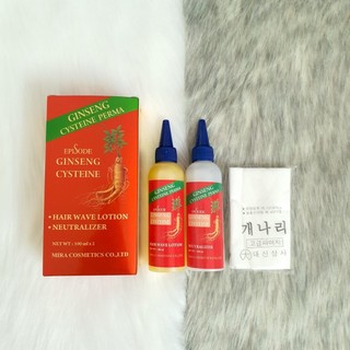 Thuốc Uốn Tóc Sâm Đỏ Gingsen MIRA (100ml x2)