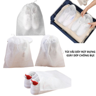Túi vải không dệt đựng giày dép túi xách có dây rút chống bụi