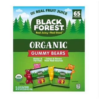 Hộp 65 gói kẹo dẻo organic cho bé black forest organic gummy bears 23g x 65