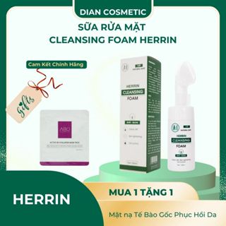✔️ HERRIN -  Sữa Rửa Mặt Herrin sạch sâu kiềm dầu cấp ẩm tặng 01 mặt nạ phục hồi tế bào gốc