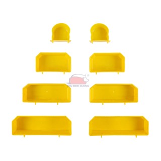 Máng ăn cho gà, chim cút, chim bồ câu, thú cưng bằng nhựa màu vàng