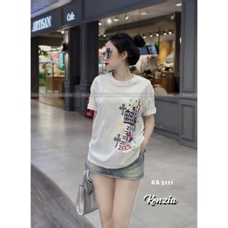 Áo Thun Nữ siêu cấp Form chuẩn Kenzia Lady- Áo Phông Cổ Tròn Tay Ngắn  Basic Cotton 100%  - KA5111