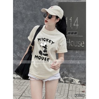 Áo Thun Nữ siêu cấp Form chuẩn Kenzia Lady- Áo Phông Cổ Tròn Tay Ngắn  Basic Cotton 100%  - KA5358
