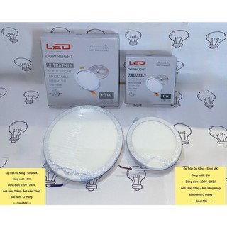 Đèn led âm trần siêu mỏng đa năng 8w có tăng đưa