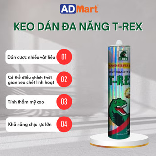 Keo dán đa năng T-REX | Keo dán sắt, alu, fomex, gỗ dạng gel trong | Keo dính siêu chắc